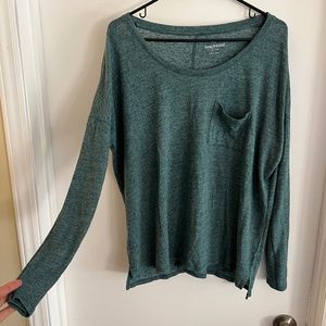 Old Navy Boyfriend Blue Green Casual Top XL $8